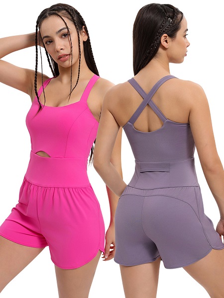 Outdoor quick-drying, high-stretch, breathable onesie, women's suspender sport, yoga jumpsuit