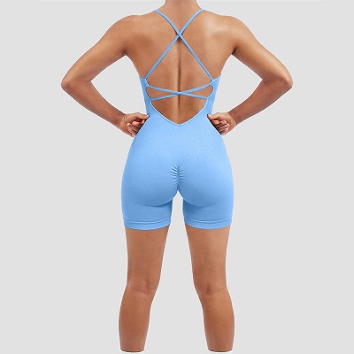 Seamless all-in-one gym wear thread quick-drying beauty back one-piece yoga wear