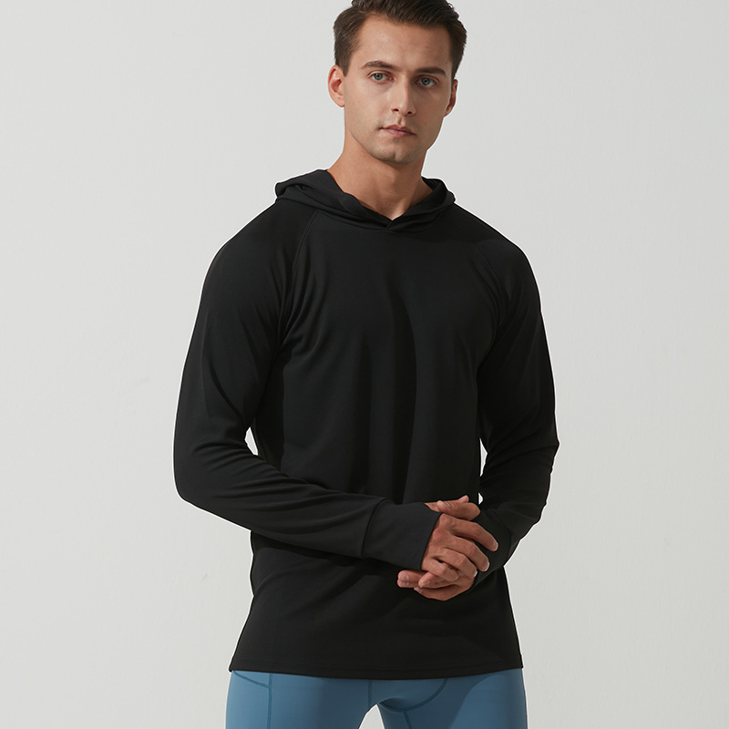 Men's Autumn New Thumbhole Loose Hoodie Workout Wear