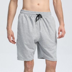 MB-319 workout shorts men grey cotton sport wear