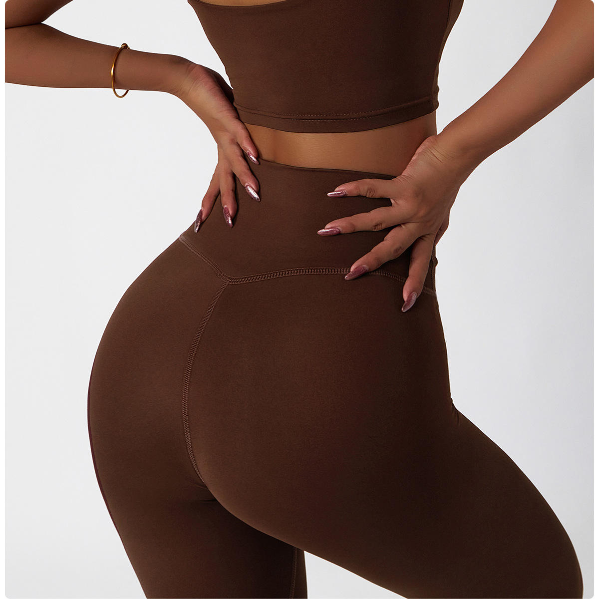 cute workout leggings brown color legging