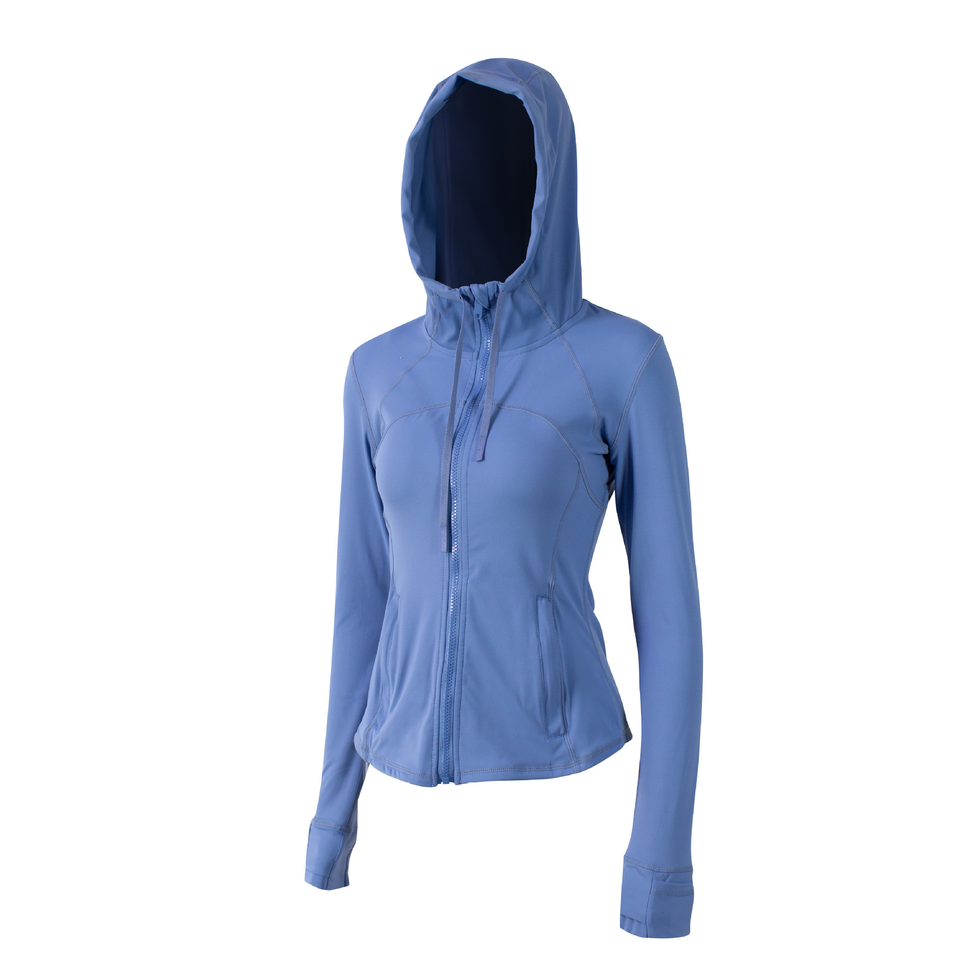 fashion sport outdoor clothing for women blue hoodie