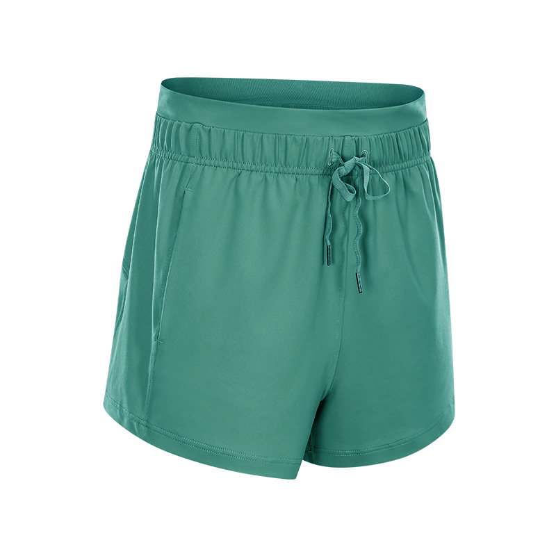 green lady_s sport shorts (4)