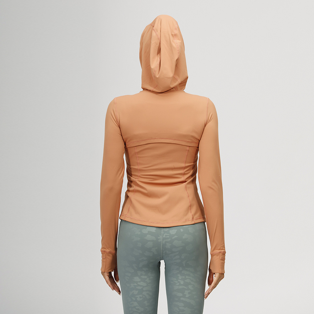 orange yoga jacket for sale back view