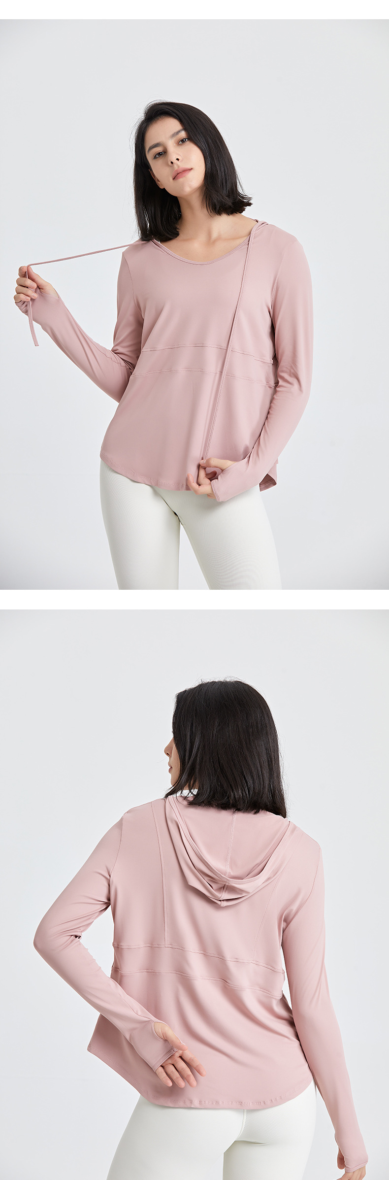 pink hoodies 4 way stretch